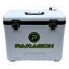 A paragon cooler sitting on top of a table.