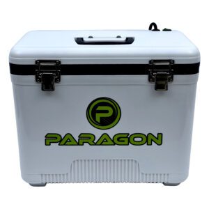 A paragon cooler sitting on top of a table.
