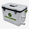 White Paragon cooler with hoses and logo.