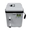 White Paragon cooler with hoses and logo.