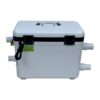 White Paragon live bait cooler with tubes.
