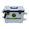 White Paragon live bait cooler with tubes.