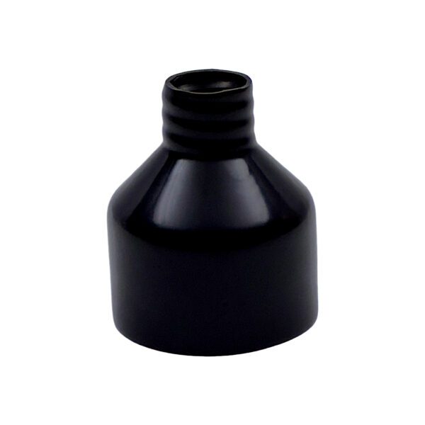 A black bottle with a cap on top of it.